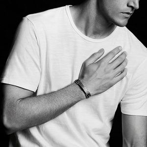 David Yurman Modern Cable ID Bracelet in Brown